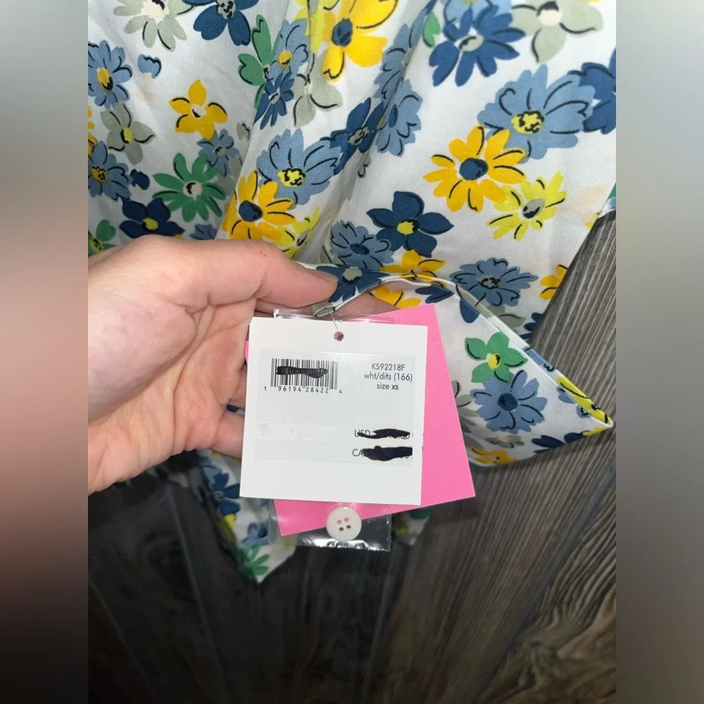 Kate Spade size XS new with tags floral print long sleeve button up pajama top - Picture 6 of 10
